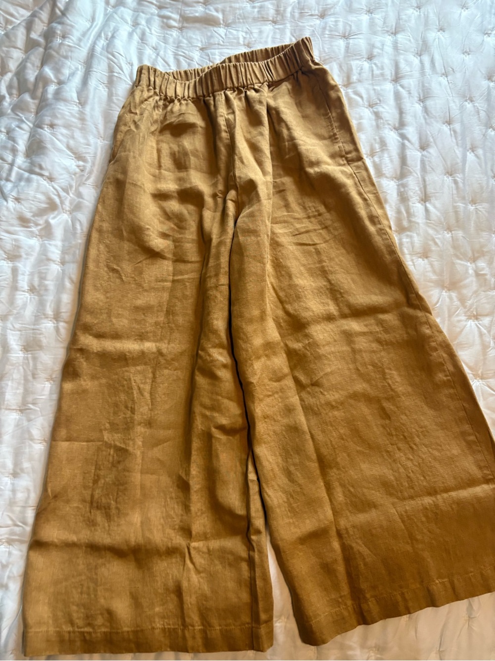 Linenfox Brenna Wide-Leg Linen - Brand New - Camel
